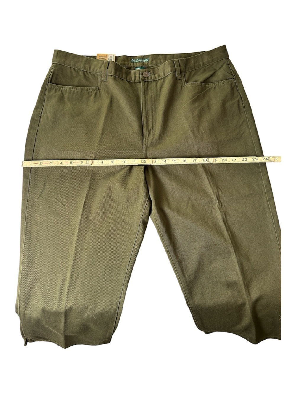 NWT Ralph Lauren Jeans Co. Mid Calf Olive Green Crop Pants Capris Size 16W - Picture 11 of 13